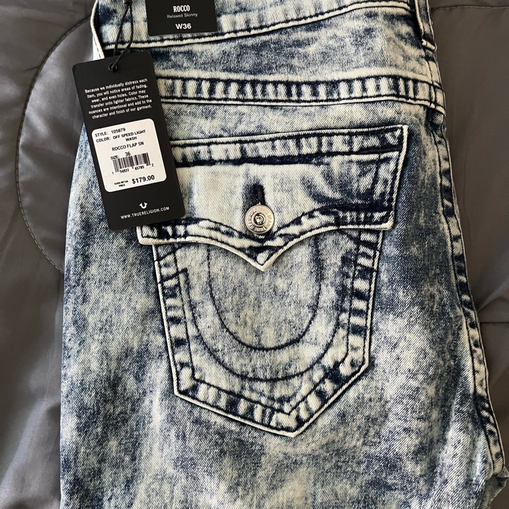 Rocco Relaxed Skinny True Religion Jeans W 36